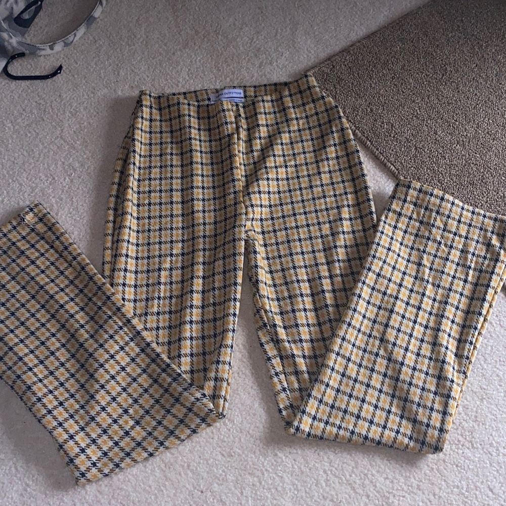 yellow plaid pants
